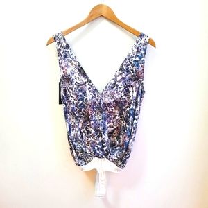 NWT LAMARQUE Bodysuit Sleeveless 100% Silk Top Cami small